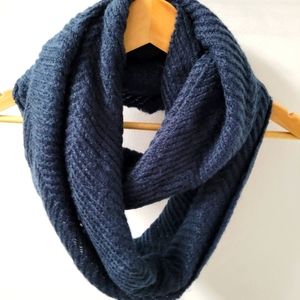Navy Cable Knit Infinity Scarf